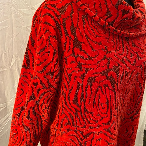 Ruby Rd. Red and Black Cowl Neck Sweater - Picture 3 of 10